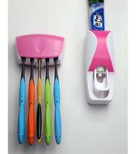 Toothpaste Dispenser and4 Toothbrush Holder for Home Bathroom Acessories