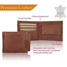 SALE-HORNBULL Brown Men's Leather Wallet and Belt Combo - BW6990