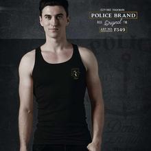 Police F549 Bodysize Round Neck Tank Top - Black