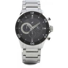 3072SM02 Black Dial Chronograph Watch For Men - Silver
