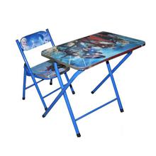 Multicolored Cartoon Printed Table And Chair Set For Kids