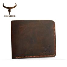 ATHER Crazy horse leather men wallets Vintage genuine