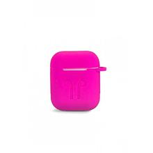 Sonmer Cute Soft Silicone Shock Proof Solid Color Protective Case For Airpods Earphones (Hot Pink)