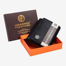 Hammonds Flycatcher Genuine Leather Black Trifold Wallet