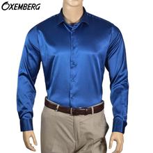 Oxemberg Royal Blue Party Wear Slim Fit Shirt For Men