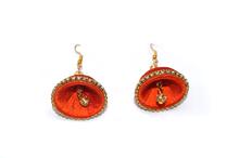 Red Thread Beaded Jhumka