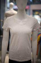 Jeanswest V Neck Plain Women Tee Beige (92-273504)