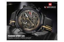 NaviForce NF9110 Luxury Chronograph Analog Watch for Men - White/Black