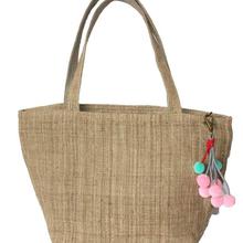 Beige Nettle Hand Bag For Women - ABP