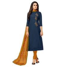 Akhilam Womens Chanderi Cotton Dress Material