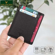 WildHorn Nepal® RFID Protected Old River 100% Genuine Leather Credit Card Holder (WH CC 207 BLACK)