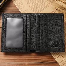 Slim Genuine Leather Small Thin Mini Men Wallet Male Purse