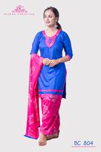 BC 804 Royal Blue  Cotton Kurti & printed patiala set