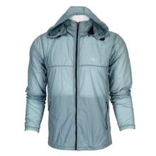 Light Blue Solid Thin Windcheater For Men