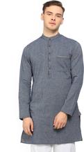 Peter England Men’s Straight Kurta – Blue