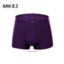 NANRS Brand Hot Sale Solid/Floral Classic Bamboo Mens Underwear Boxer Sexy Underwear Men Underwear Boxer Shorts