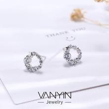 Stud earrings_Wan Ying jewelry starry studded female s925