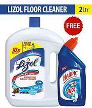 Lizol Floor Cleaner Pine, 2ltr ( Free Harpic 500ml)