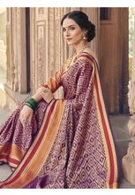 Stylee Lifestyle Purple Banarasi Silk Jacquard Saree - 2325