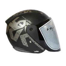 Vega Lark Matt Black/Silver Half Helmet