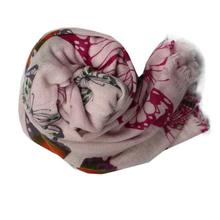Multicolored Butterfly Print Pashmina Shawl For Women