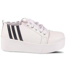 ANAND ARCHIES Artificial Leather White-Gold Casual Shoes for Girl's