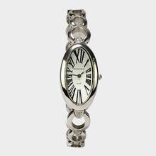 Romanson 0348Q White Oval Roman Dial Analog Watch For Women - Silver