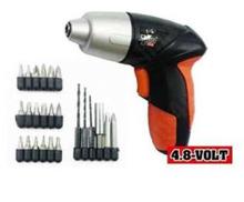 Cordless Rechargeable Screwdriver Screw Bits Kit Battery Power Drill Machine Tools 4.8 Volt, 25-Piece