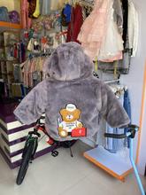 Warm Fur Winter Jacket With Hood For Babies
