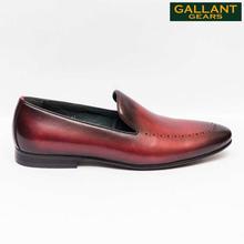 Gallant Gears Wine Red Slip on Formal Leather Shoes For Men - (139-24)