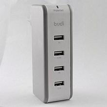 Budi M8J301E 6 USB port 2 Pin Home Charger For iPhone And Android With Swivel EU Plug, 36 WATT