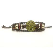 Brown Peace Leather Bracelet- Unisex