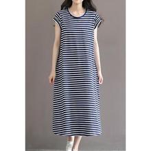 2018 Striped Cotton Pregnant Clothes Short-sleeved Maternity Dress for