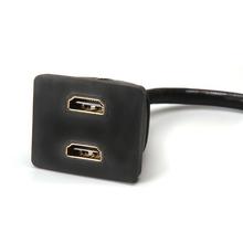 HDMI™ Male - 2 x HDMI™ Female Adapter 24K Gold