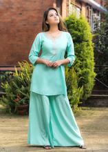 Blue Garara Set Kurti