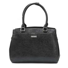 Dark Grey Shiny Textured Handbag For Women