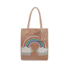 Light Pink Rainbow Printed Handbag (4712119408002)