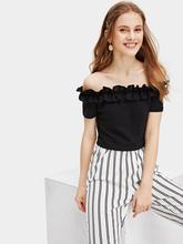 Zip Up Ruffle Tee