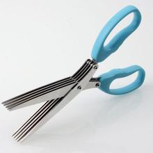 5 Blade Herb Scissors Stainless Steel Multi Blade Shears Herb Cutter