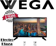 WEGA 22 Inch DLED TV Double Glass - (Black)