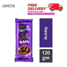 Cadbury Dairy Milk Silk Chocolate Bar Bubbly, 120 gm