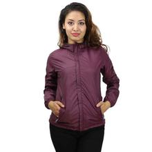 Purple Zip Windcheater Jacket For Women