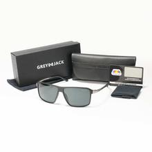 GREY JACK Trendy Over Sized Polarized Black Frame Wayfarer Sunglasses (Unisex)