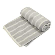 Fossil Grey/White Medium Sized Cotton Bath Towel