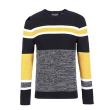 JackJones Men Autumn winter Strip Stitching Color Pullover