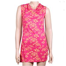 Pink With Yellow Floral Imprints Dress