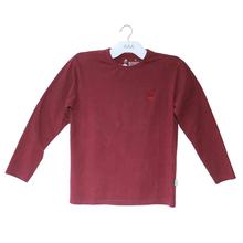 Long Sleeve Plain T-shirt Maroon