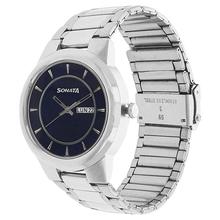 SONATA Blue Dial Metal Strap Analog Watches For Men – 7121SM02