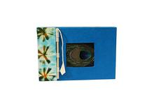 Blue Peacock Feather Design Lokta Paper Notebook