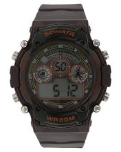 Sonata Digital Brown Dial Men's Watch - 77006PP03J